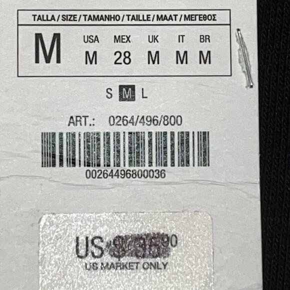 ZARA Black Cotton Blend Funnel Neck Long Sleeve Sweater - New with Tags - M - Picture 9 of 10